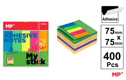 NOTAS ADESIVAS 75X75MM 400 PAGINAS