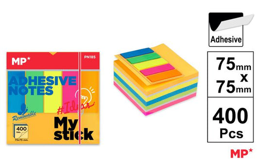 NOTAS ADESIVAS 75X75MM 400 PAGINAS
