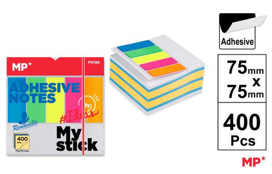 NOTAS ADESIVAS 75X75MM 400 PAGINAS
