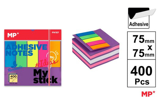 NOTAS ADESIVAS 75X75MM 400 PAGINAS
