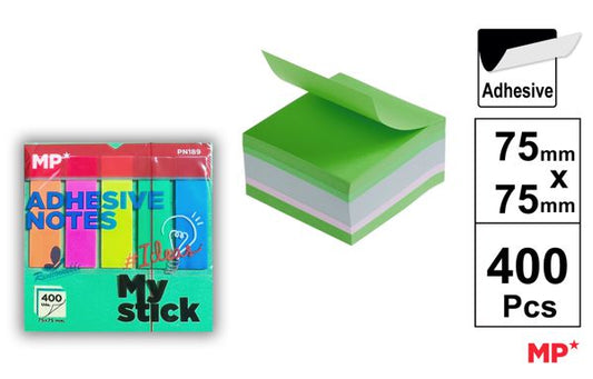 NOTAS ADESIVAS 75X75MM 400 PAGINAS