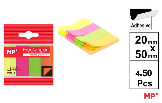 NOTAS ADHESIVAS 20X50MM 4X50H
