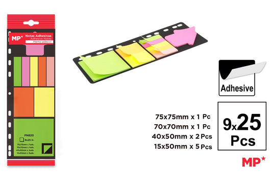 NOTAS ADHESIVAS PARA LAS CARPETAS 9X25H