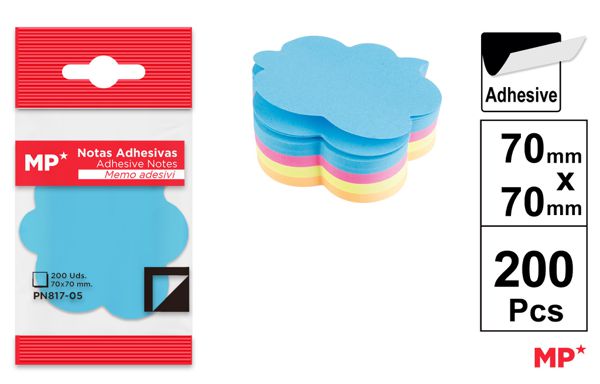NOTAS ADHESIVAS 70X70MM 200H NUBE