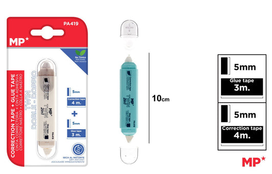 CORRECTOR FITA 5MMX4M + FITA ADEHSIVA 5MMX3M
