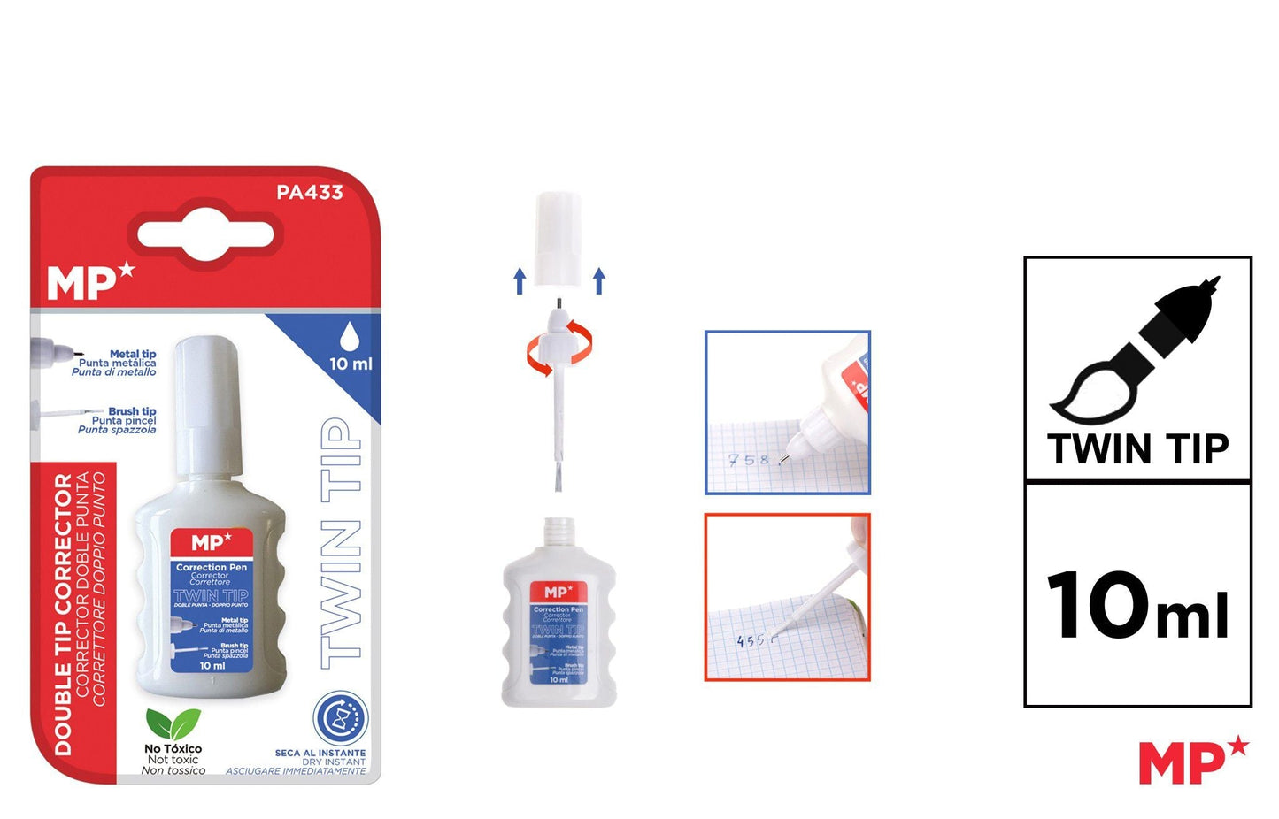 CORRECTOR DOBLE USO/PONTA