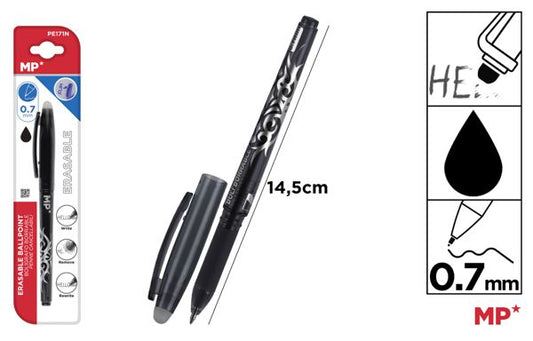 CANETA BORRABLE NEGRO