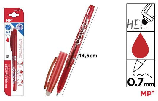 CANETA BORRABLE ROJO
