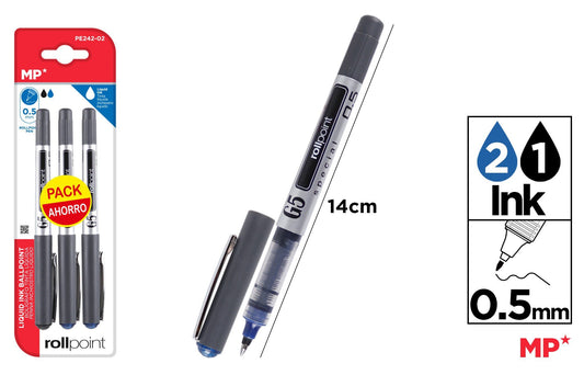 CANETA G5 TINTA LIQUIDA PONTA BALL 3UDS