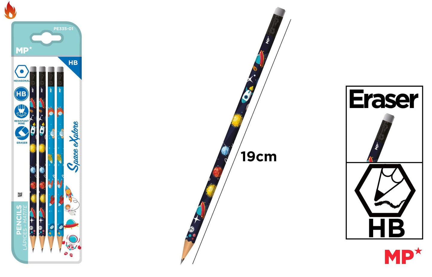 LAPIS COM GOMA DECORADOS 4UDS