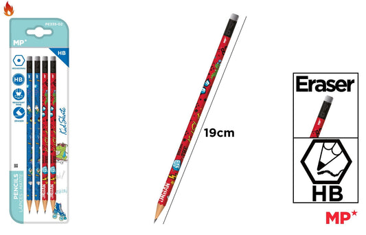 LAPIS COM GOMA DECORADOS 4UDS