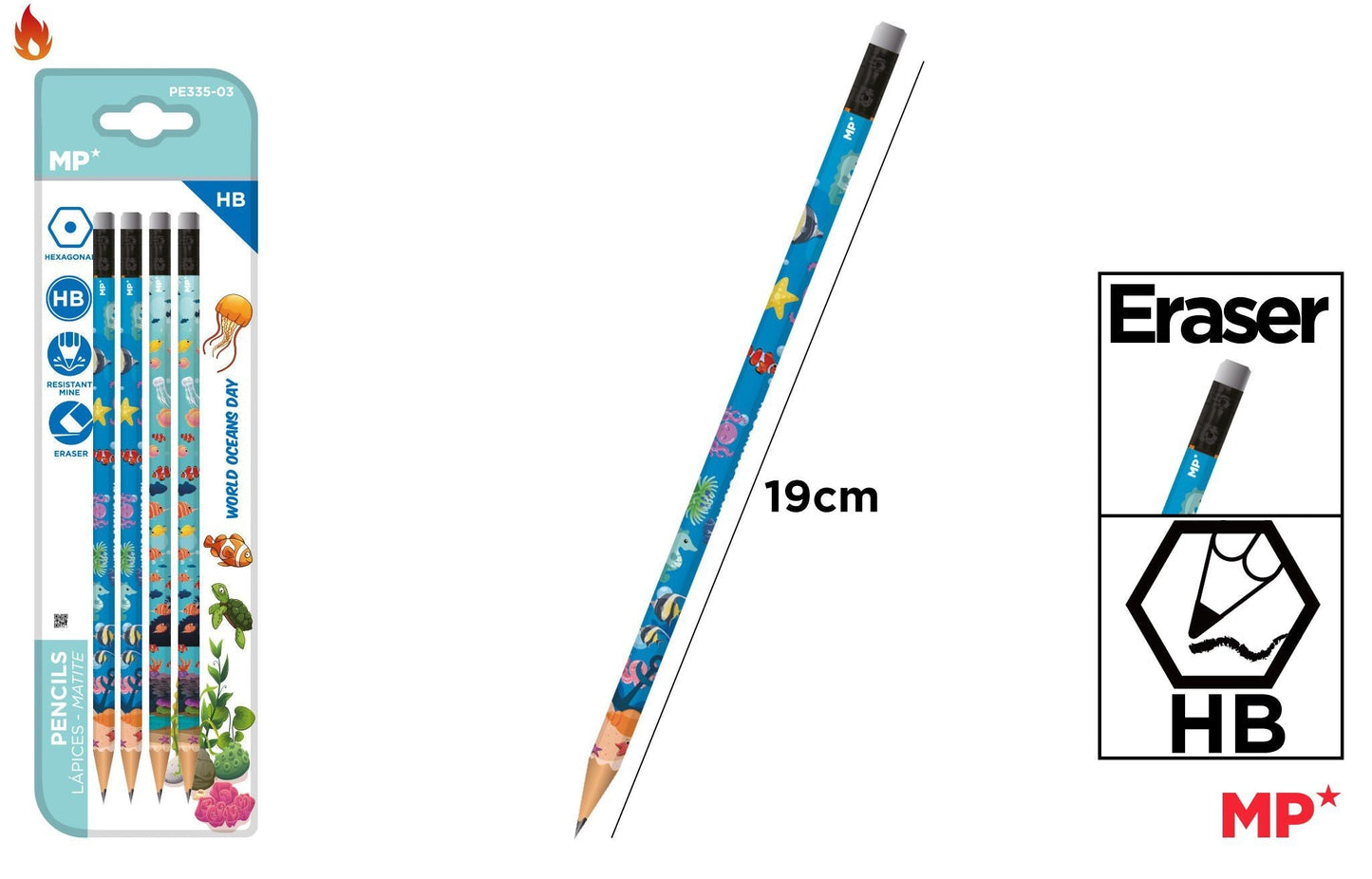 LAPIS COM GOMA DECORADOS 4UDS