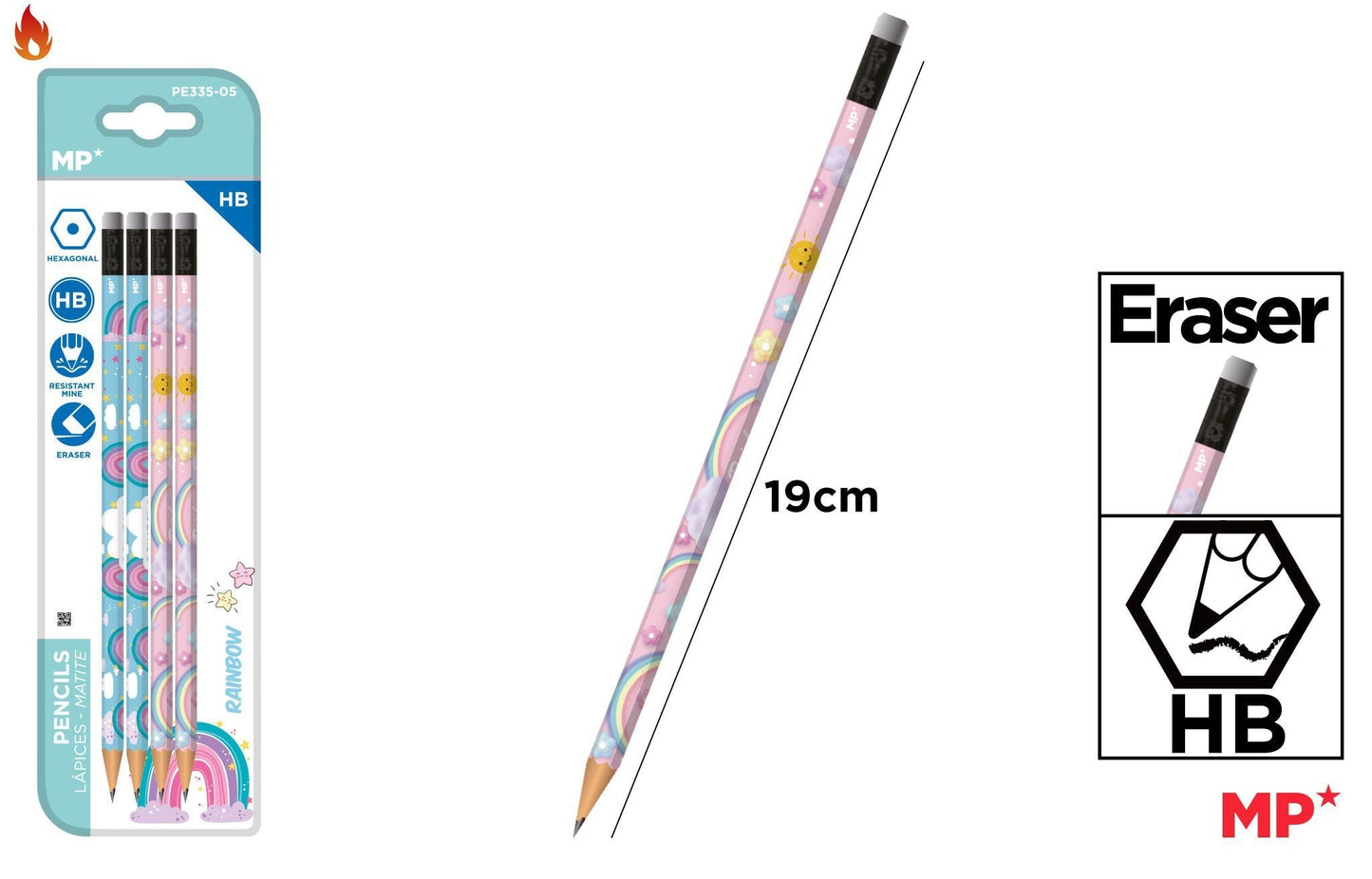 LAPIS COM GOMA DECORADOS 4UDS