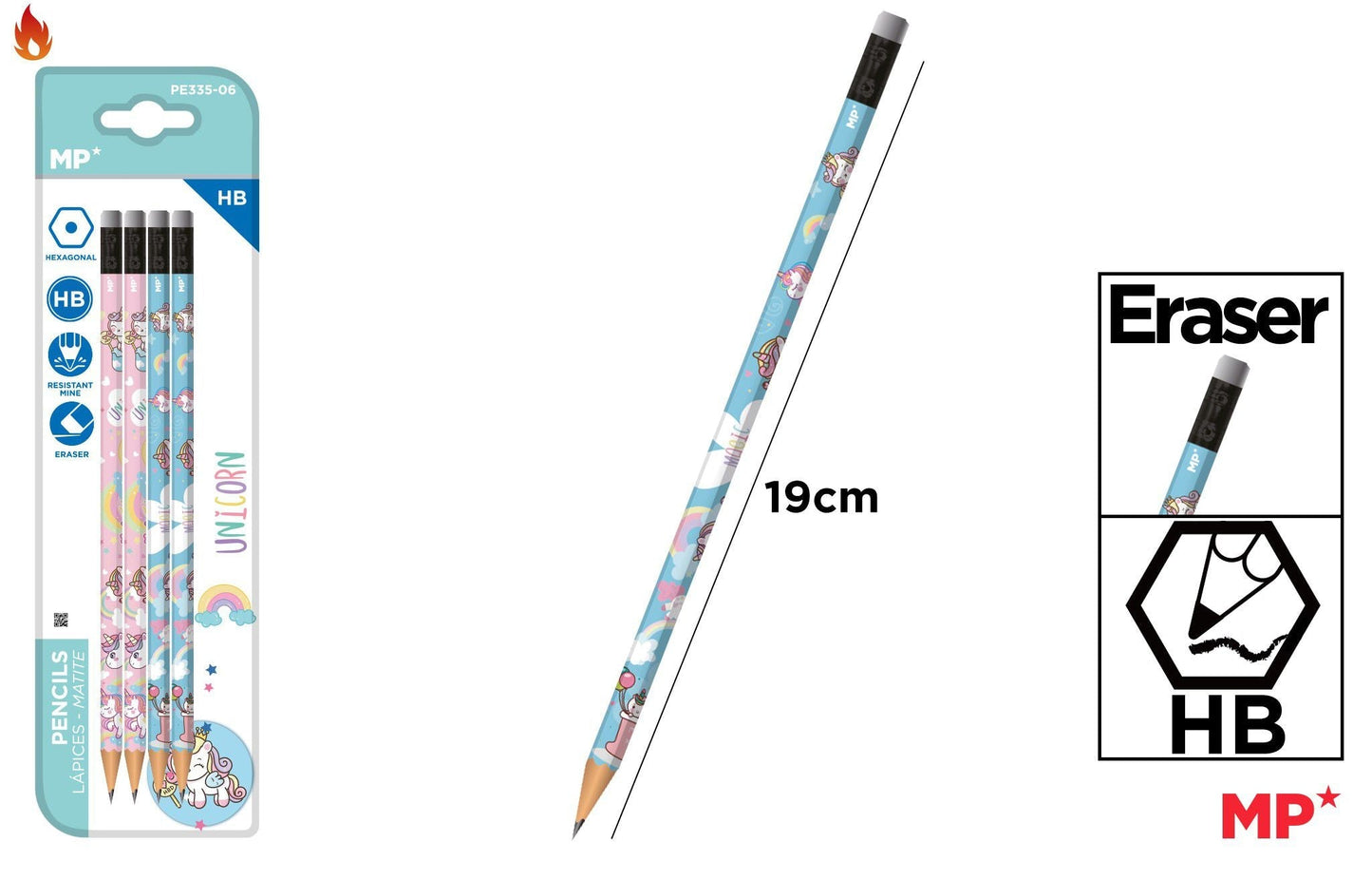 LAPIS COM GOMA DECORADOS 4UDS