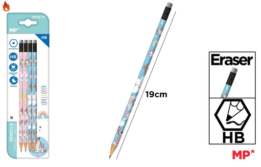 LAPIS COM GOMA DECORADOS 4UDS