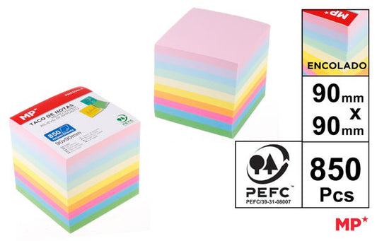 TACO DE NOTAS COLOR SURTIDO 850H ENCOLADO