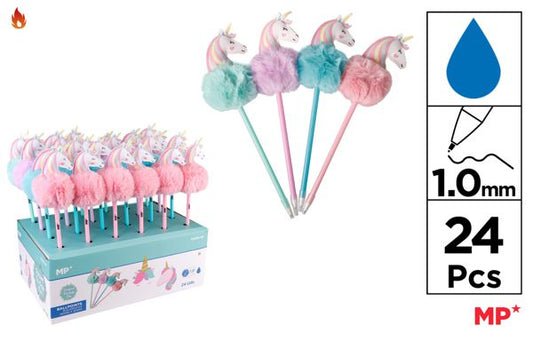 CANETA POMPOM FANTASíA UNICORNIO