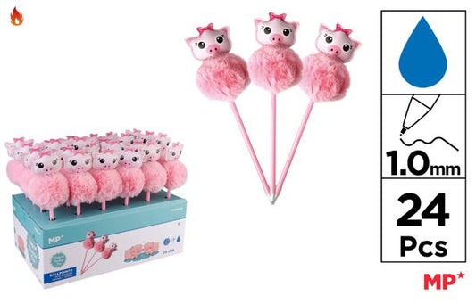 CANETA POMPOM FANTASíA PORQUINHA