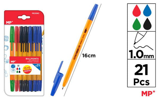 CANETA SOFT PONTA 1.0MM 21UDS