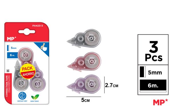 CORRETOR FITA 5MM*6M MORANDI PACK