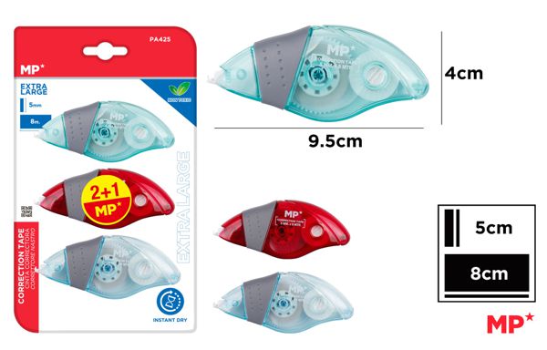 CORRETOR FITA 5MMX8M 3UDS