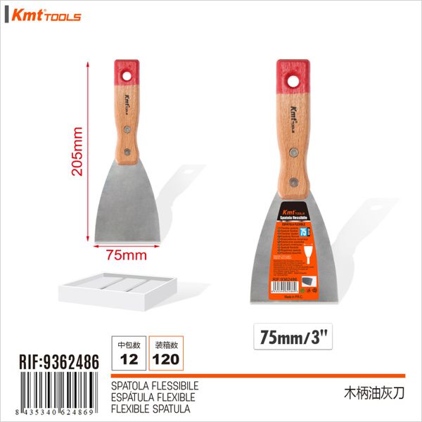 Espatula C/Cabo De Madeira 75mm