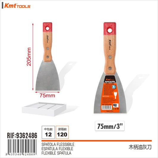 Espatula C/Cabo De Madeira 75mm