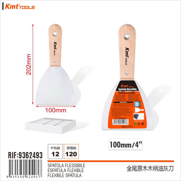 Espatula C/Cabo De Madeira 100mm