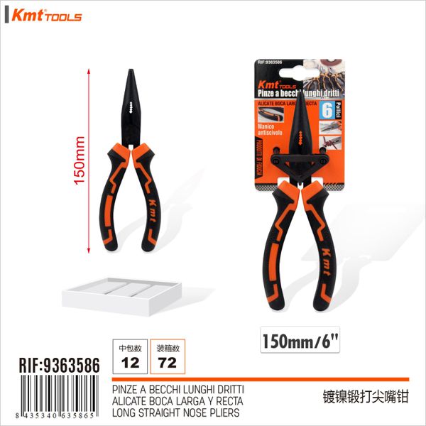 Alicate Ponta Agulha Niquelado 150mm 6320576