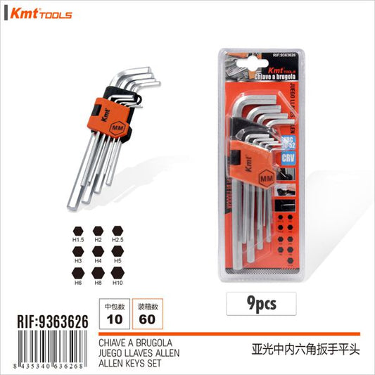 chave sextavada Longa 9pcs 6320339