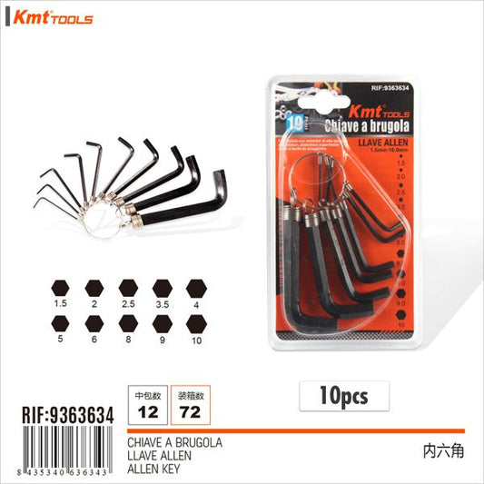 Chave De Allen 10pcs(1.5-10mm) 6312652