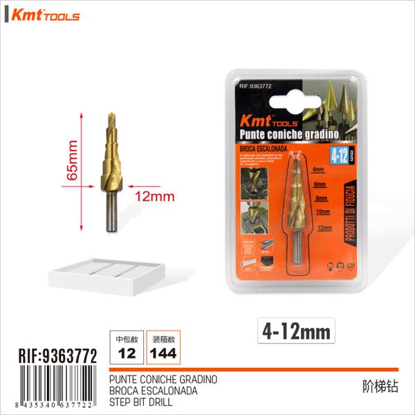 Broca Escalonada 4-12mm