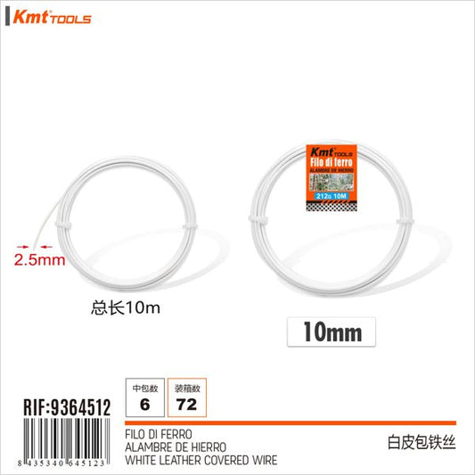 Arame Plastificado Branco 10m