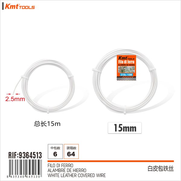 Arame Plastificado Branco 15m