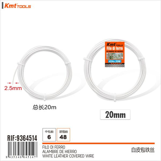 Arame Plastificado Branco 20m