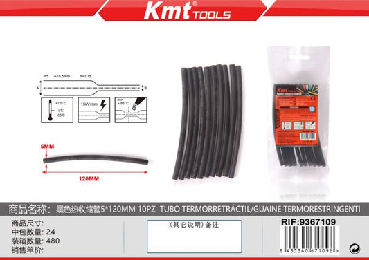 Tubo Termorretráctil 5*120mm 10pcs