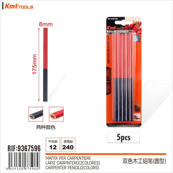 Lápiz Carpintero (2 Cores) 5pcs