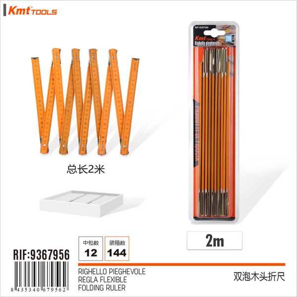 Regua De Madeira Dobravel 2m