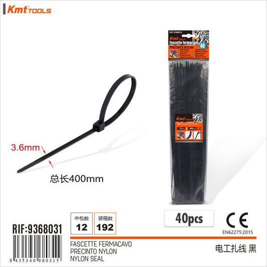 Abracadeira De Nylon Preto 3.6*400mm 40pcs
