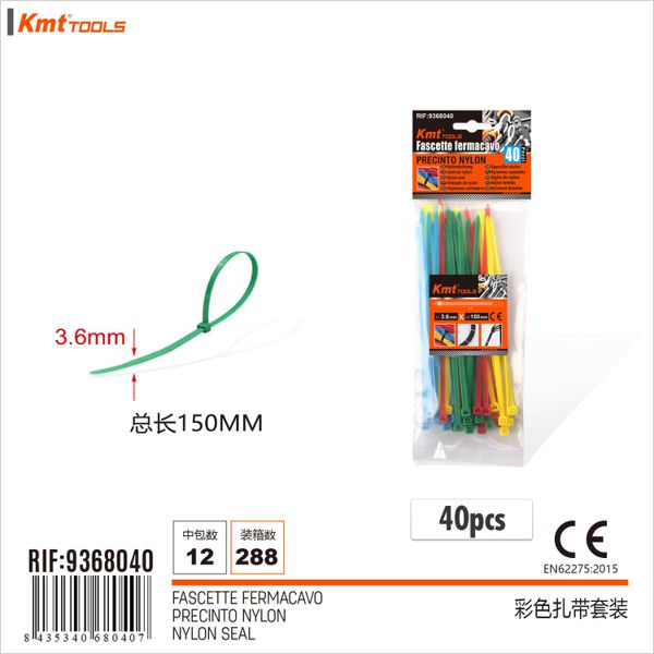 Abracadeiras Cor 3.6*150mm 40pcs