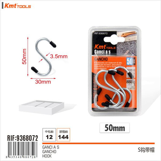 Gancho S com suporte 4pcs 50mm