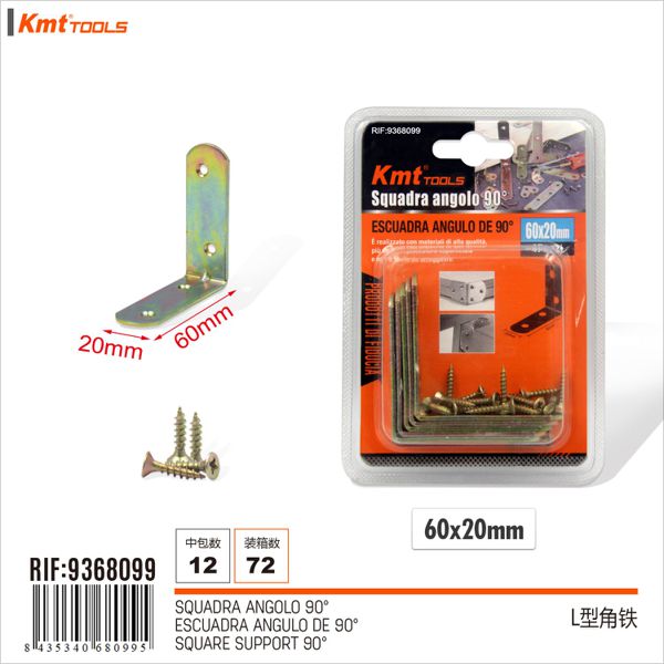 Ferro angular tipo L 60*20mm 4pcs