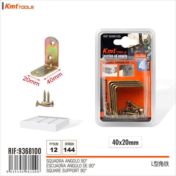 Ferro angular tipo L 40*20mm 4pcs