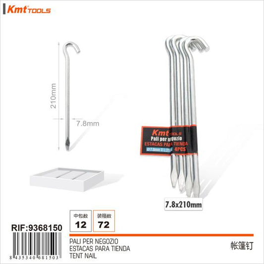 Estacas Para Tenda 7.8mm 4pcs