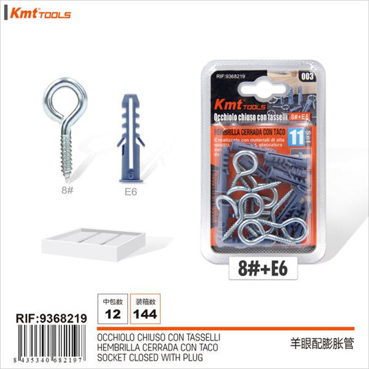 Gancho Fechado c/Bucha 8#E6 11pcs