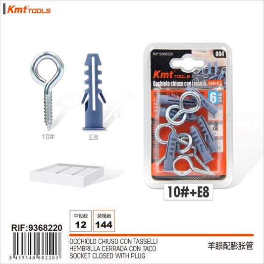 Gancho Fechado c/Bucha 10#E8 6pcs