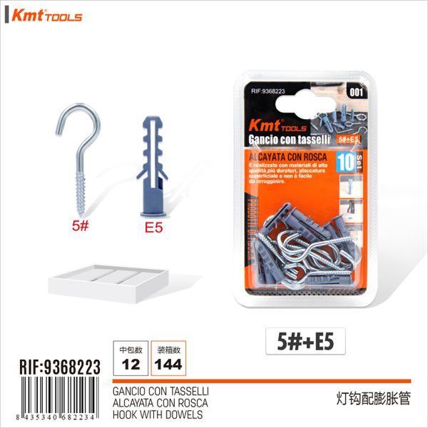 Gancho Aberto C/Bucha e5 10pcs