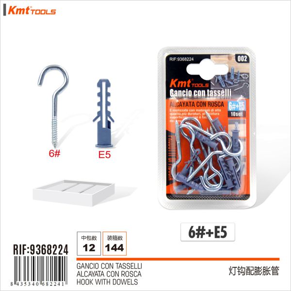 Gancho Aberto C/Bucha e5 10pcs