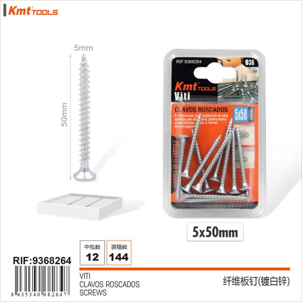 Parafuso 5*50mm 12pcs