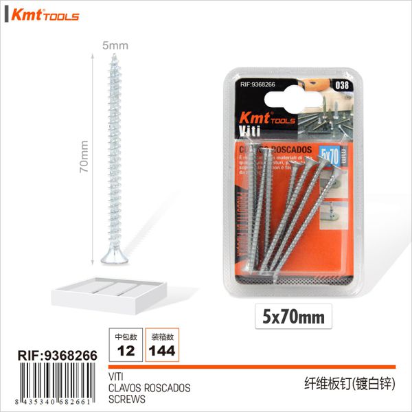 Parafuso 5*70mm 8pcs